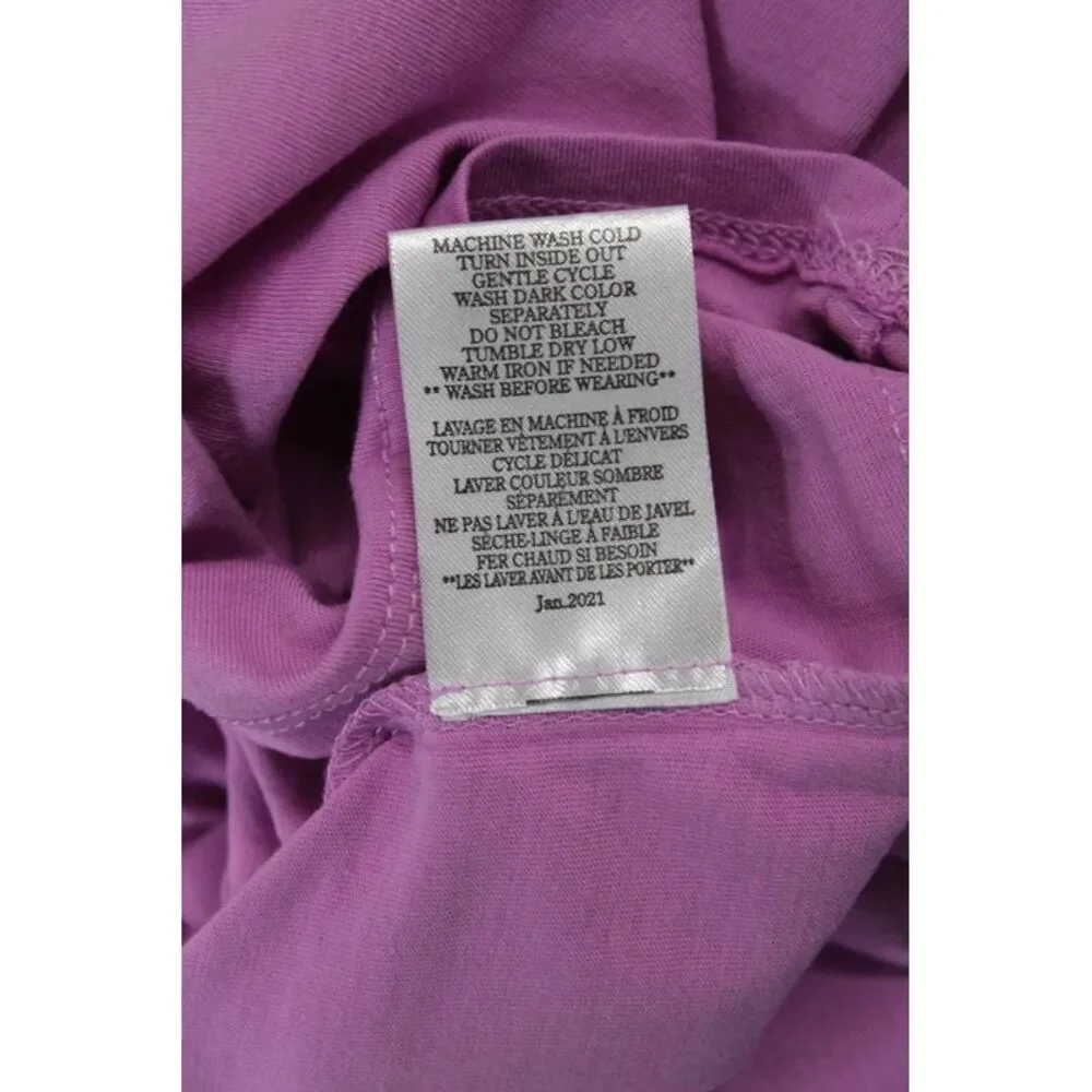 Z Supply Womens Textured Spaghetti Strap V-neck Casual Dress Pink Sz M